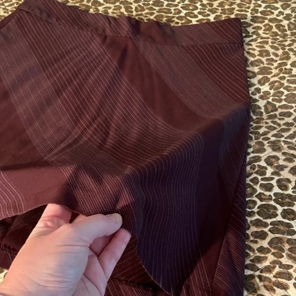 Old Navy Burgundy Wine Striped Plaid Skirt size 10